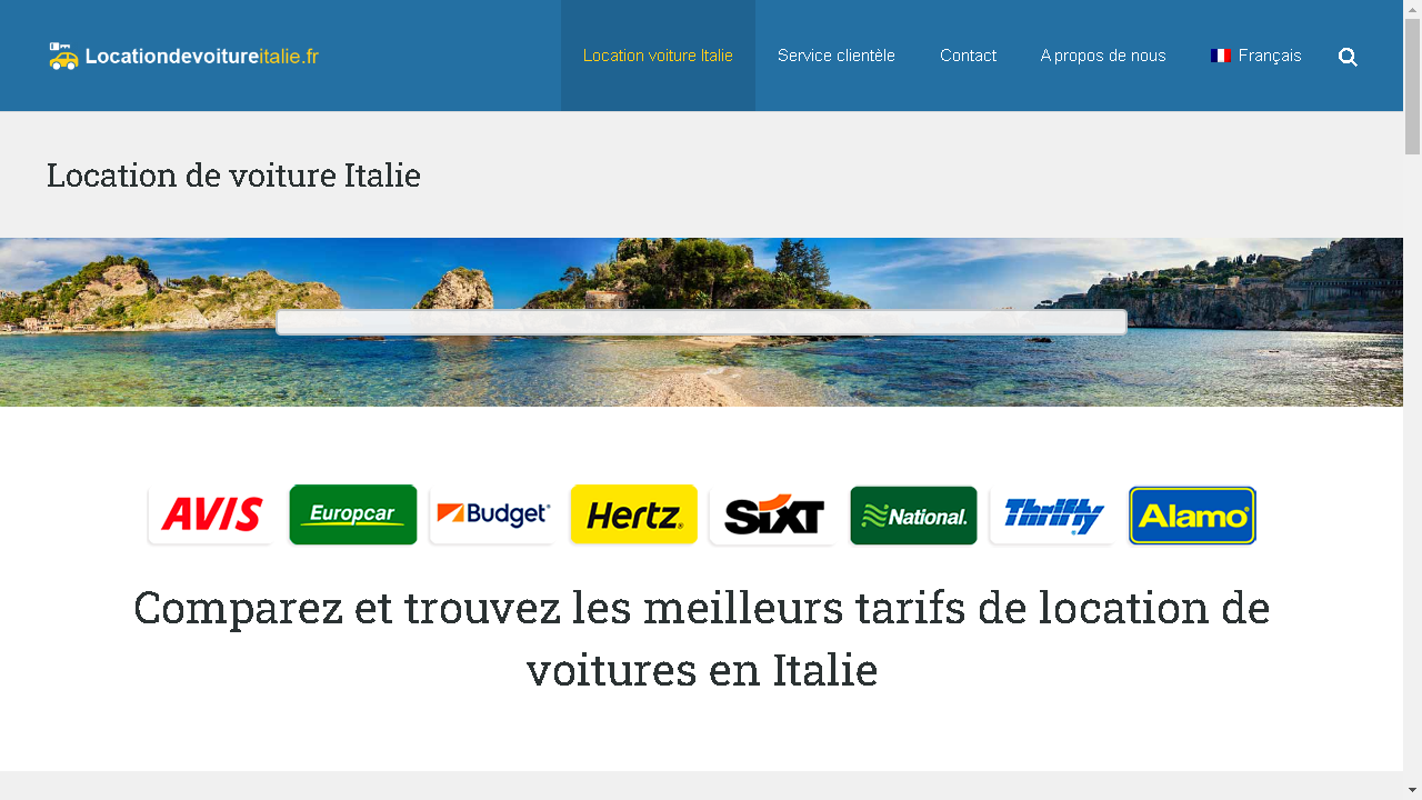 Capture d'écran de http://www.locationdevoitureitalie.fr/